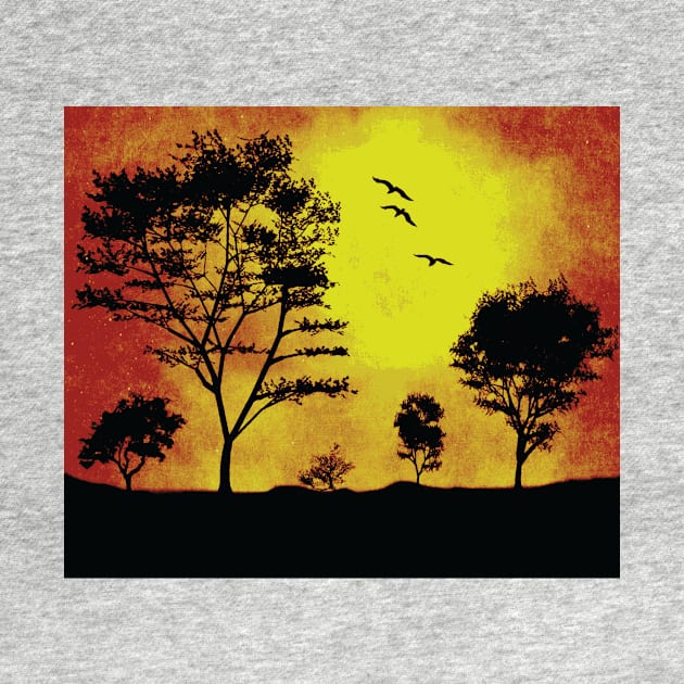 SUNSET TREES Pop Art by BruceALMIGHTY Baker